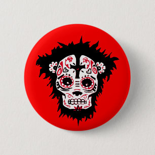 dia de los muertos button