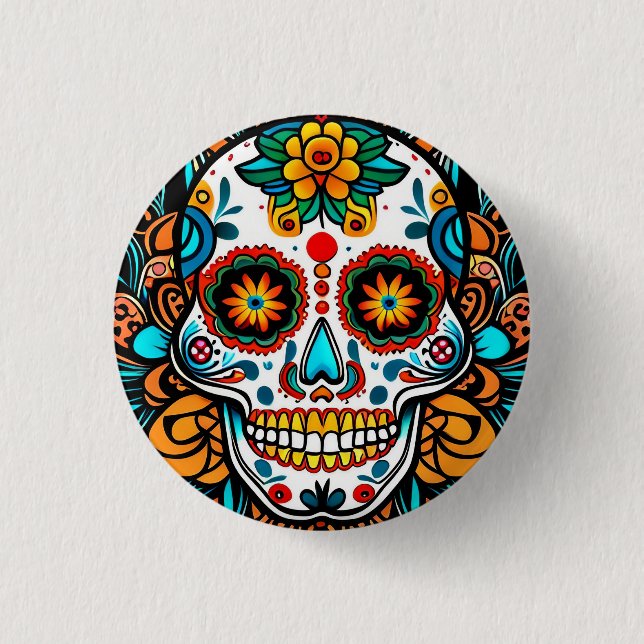 Dia de los Muertos Button (Vorderseite)
