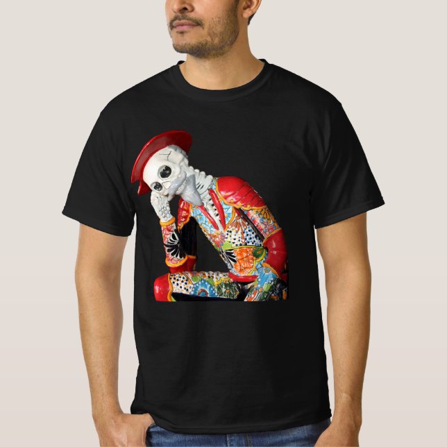 Dia de los Muertos Calavera Mann  T-Shirt (Vorderseite)