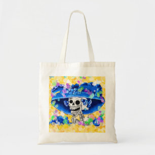 Dia De Los Muertos Calavera Sugar Skull in Blue Tragetasche