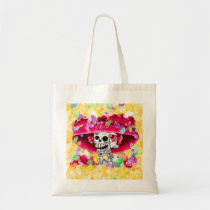 Dia De Los Muertos Calavera Sugar Skull in Red Tragetasche