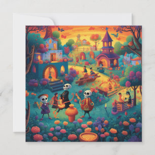 Dia de los Muertos, Candlelit-Erinnerung Einladung