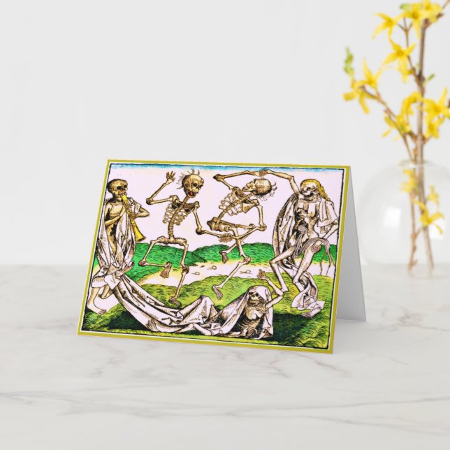 Dia de Los Muertos Card-Dance Macabre by Wolgemut Karte (Gelbe Blume)