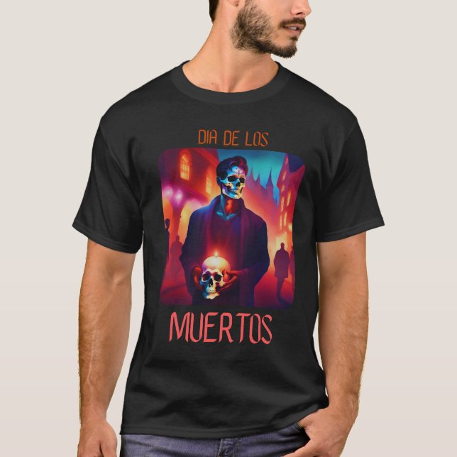 Dia de los Muertos Catrin con Calavera T-Shirt (Vorderseite)