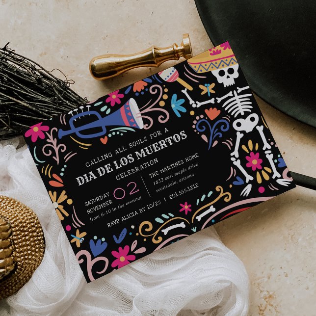 Día de los Muertos Celebration Einladung (Von Creator hochgeladen)