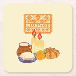 Dia De Los Muertos Celebration Rechteckiger Pappuntersetzer