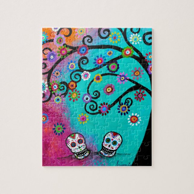 Dia de Los Muertos Couple Puzzle (Vertikal)
