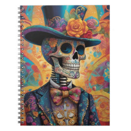 Dia de los Muertos Dapper Skeleton Notizblock