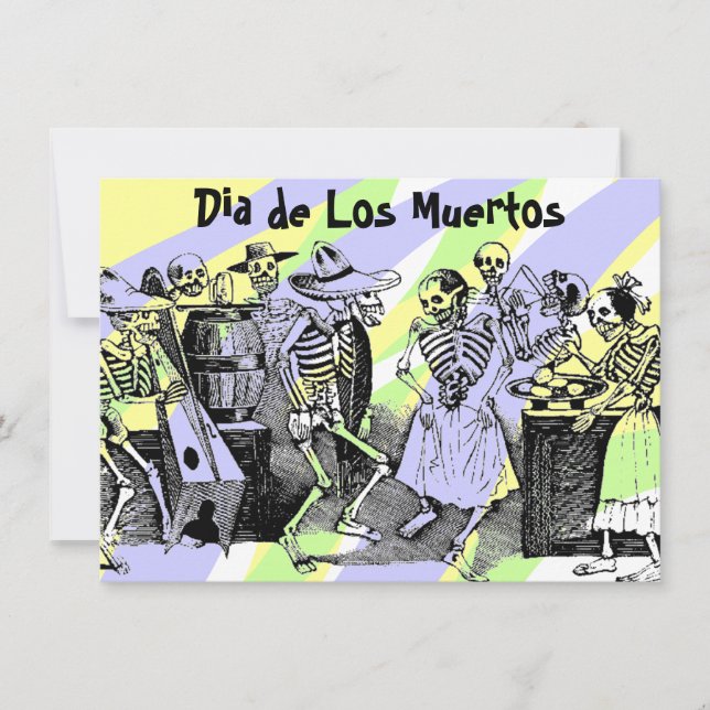 Dia de Los Muertos Day der toten Einladungen (Vorderseite)
