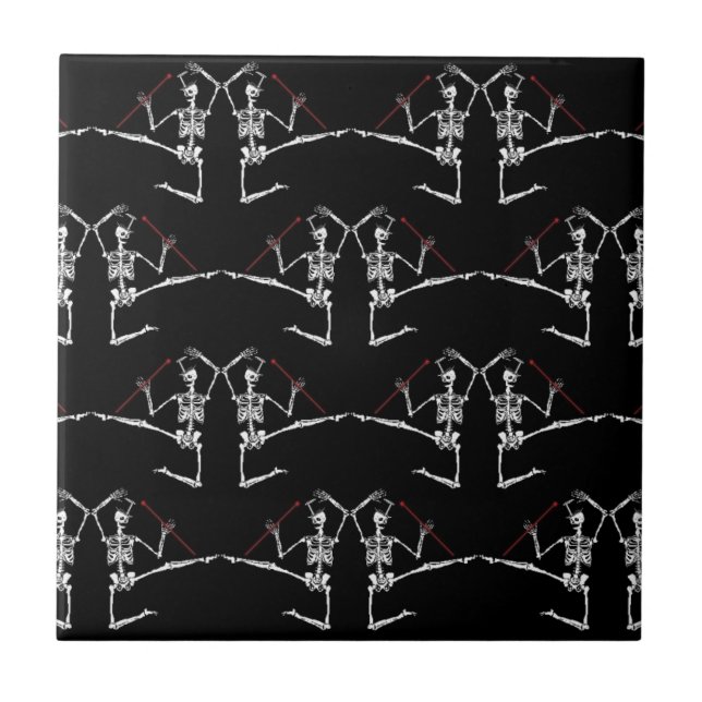 Dia de Los Muertos Day der toten trivet Fliese (Vorderseite)