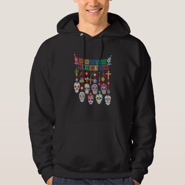 Dia De Los Muertos  Day of the dead Hanging skulls Hoodie (Vorderseite)