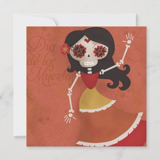 Dia de los muertos Day of the Dead Invitation Einladung (Vorderseite)