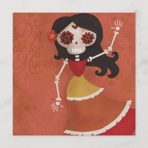 Dia de los muertos Day of the Dead Invitation Einladung