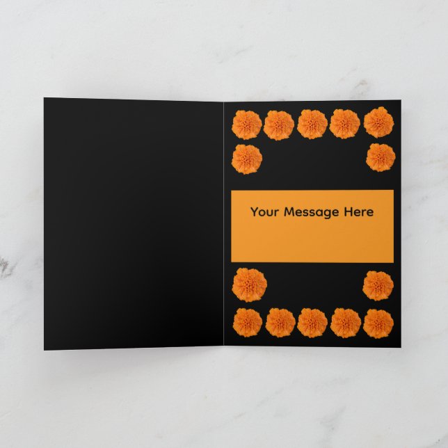 Dia de Los Muertos Day of the Dead Stitchery Skull Karte (Innenseite)