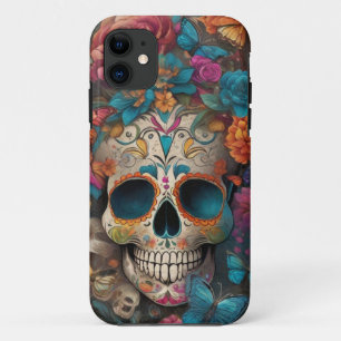 Dia de los Muertos: Farbenfrohe Zuckerkultur Case-Mate iPhone Hülle