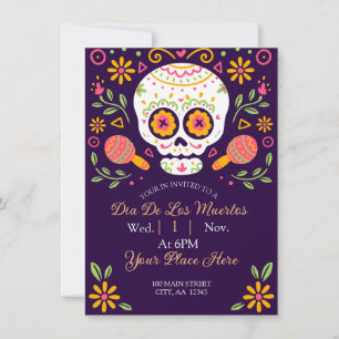 Dia De Los Muertos Feiertagskarte