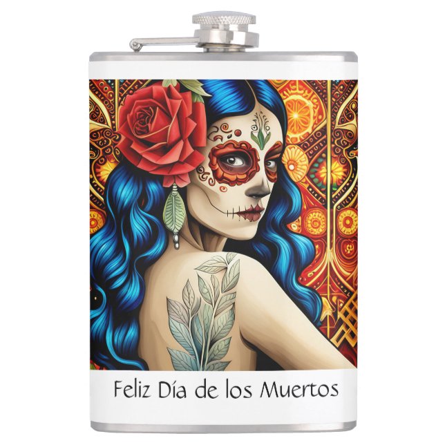 Día de los Muertos Flachmann (Vorderseite)