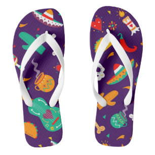 Dia De Los Muertos Flip Flops