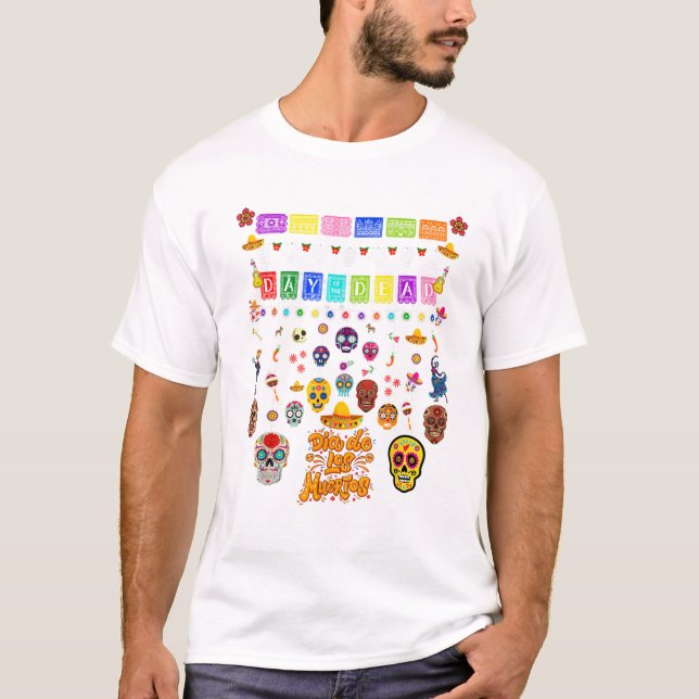 Dia De Los Muertos Funny Day of T-Shirt (Vorderseite)