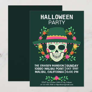 Dia de los Muertos Halloween-Party Einladung