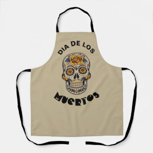 Dia de los Muertos Halloween Skull T - Shirt Schürze