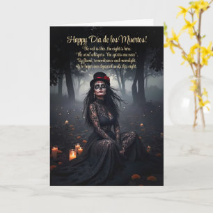 Dia de los Muertos Hübsche FRAU Sugar Skull Karte