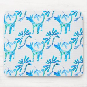 Dia De Los Muertos - Hund und dekorative Teardrops Mousepad