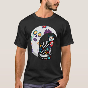 Dia de los Muertos in Mexiko oder Sugar Skull Cat T-Shirt
