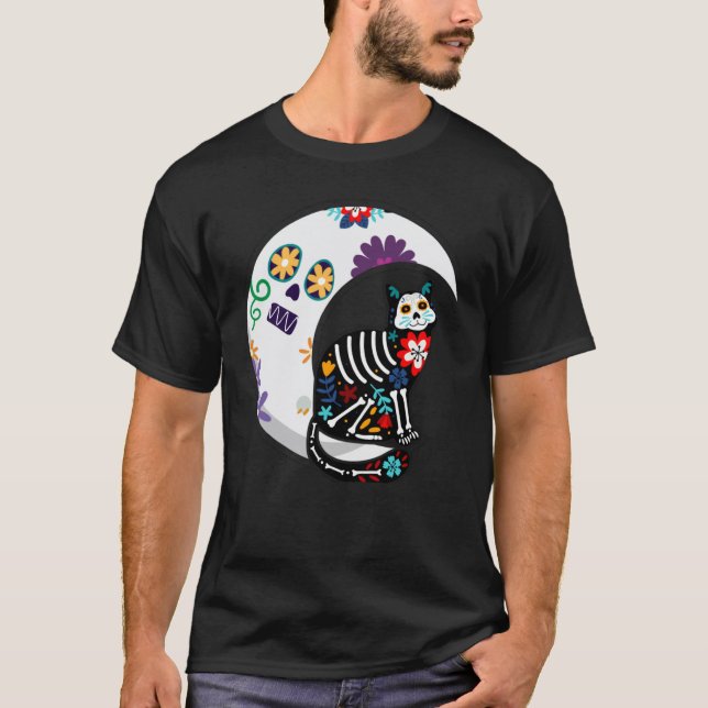 Dia de los Muertos in Mexiko oder Zucker-Schädel-K T-Shirt (Vorderseite)