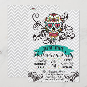 Dia de Los Muertos Invitation Einladung