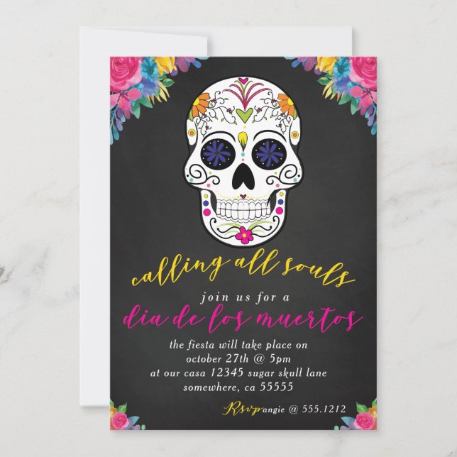 DIA DE LOS MUERTOS INVITE EINLADUNG (Vorderseite)