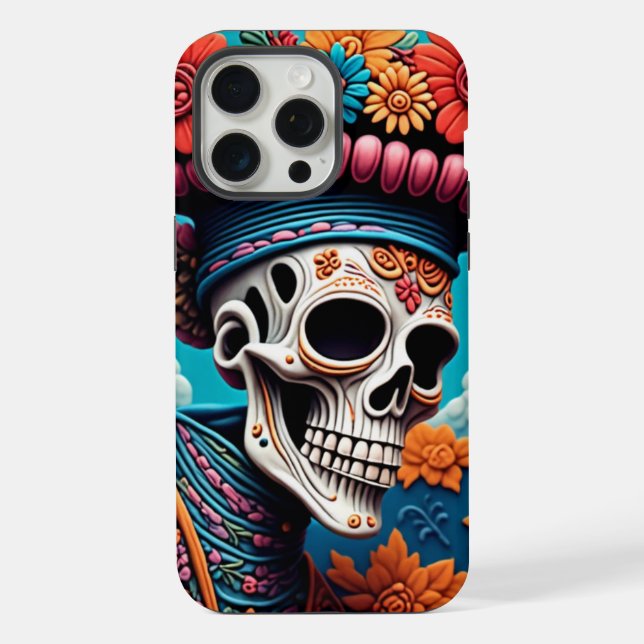 Dia de los Muertos iPhone Hülle (Rückseite)