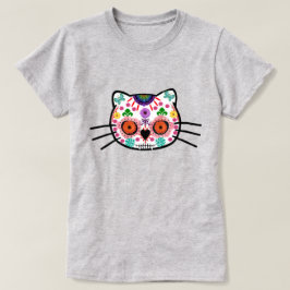 Dia de los Muertos Kitten Cat Halloween T-Shirt