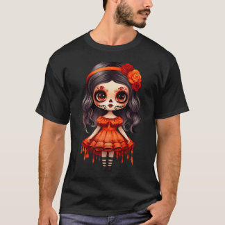 Dia De Los Muertos La Catrina Niedlich Skeleton Me T-Shirt