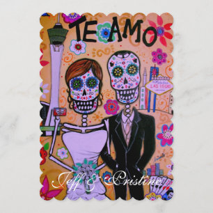 DIA DE LOS MUERTOS LAS VEGAS WEDD EINLADUNG