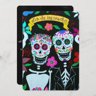 DIA DE LOS MUERTOS LIEBE COUPLE WEDING EINLADUNG