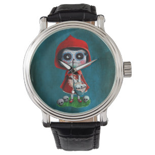 Dia de los Muertos Little Red Riding Hood Armbanduhr