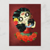 Dia de Los Muertos Lovely Mexican Catrina Girl