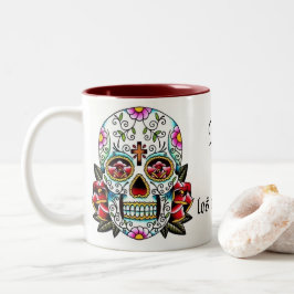 Día de Los Muertos Mug Zweifarbige Tasse