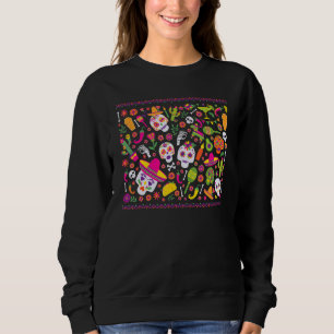 Dia de Los Muertos Muster Cooler mexikanischer Tag Sweatshirt