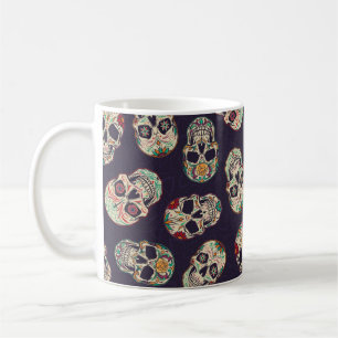 Dia de los muertos nahtloses Muster mit Zucker sku Kaffeetasse