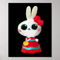 Dia De Los Muertos Niedliches, sonniges Rotes Klei