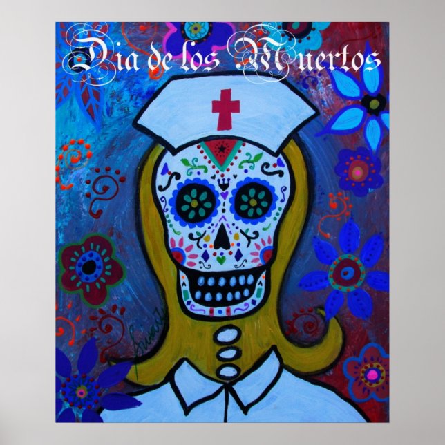 DIA DE LOS MUERTOS NURSE POSTER (Vorne)