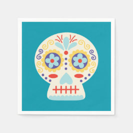 Dia de los Muertos Party Deco Blue Paper Napkin Serviette