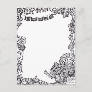 Dia De Los Muertos Postcard Postkarte