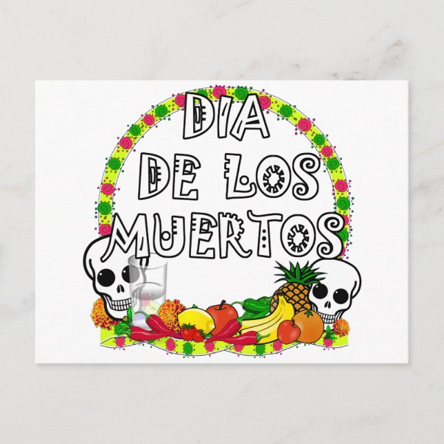 Dia De Los Muertos Postkarte (Vorderseite)