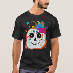 Dia De Los Muertos Pumpkin Day Dead Kids Baby Y T-Shirt