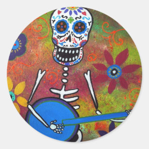 DIA DE LOS MUERTOS RUNDER AUFKLEBER