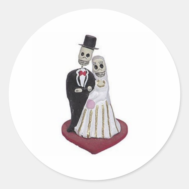 Dia de los Muertos Runder Aufkleber (Vorderseite)