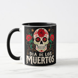 Dia de los muertos Schädel und Blume Tasse